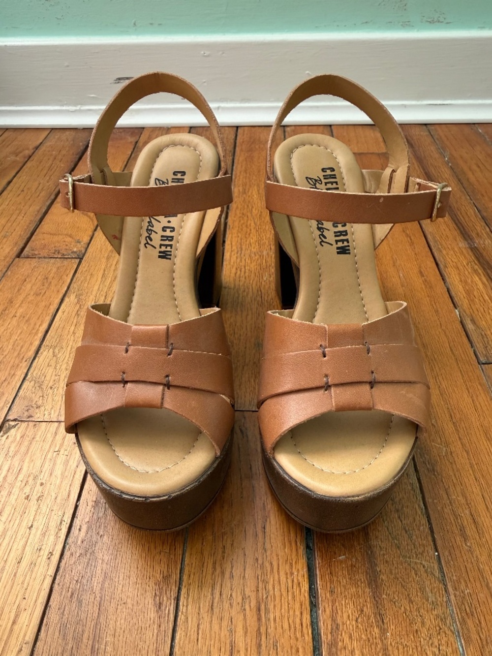 Chelsea Crew Platform Leather Sandals Sz 5.5 US (EU 36)